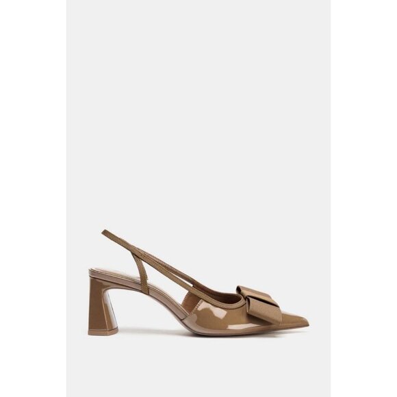 ZARA BOW SLINGBACK HEELS - Picture 4 of 7